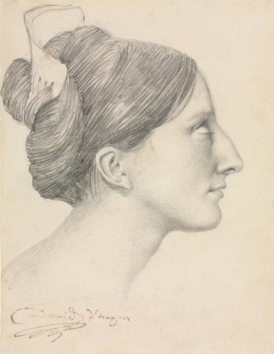 Head of a Woman in Profile (George Sand) by Unknown artist