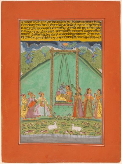 Hindol Raga, page from a Garland of Musical Ragas (Ragamala) Set by Unknown artist