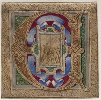 Historiated Initial (E) Excised from the Colonna Missal: The Martyrdom of St. Stephen by Unknown artist