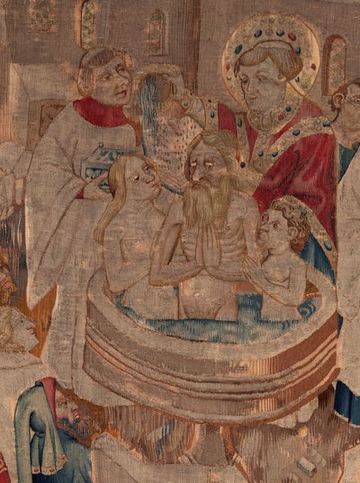 History of Saint Piat and Saint Eleuthère, Scene 6 (Detail) Baptism Scene by Unknown artist