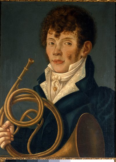 Horn player by Unknown artist