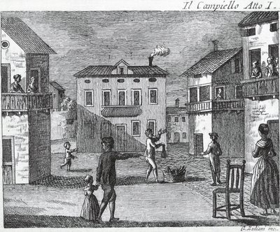 Il Campiello Act I - Carlo Goldoni (1707-1793) by Unknown artist