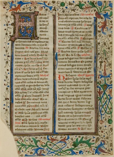 Illuminated Initial "H" from a Psalter or Breviary by Unknown artist