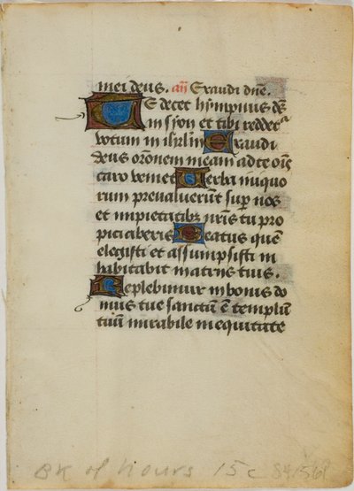 Illuminated Manuscript Leaf from a Book of Hours by Unknown artist