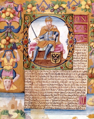 Illuminated Portrait of Emperor Charles V (1500 - 1558) (detail) by Unknown artist