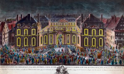 Illuminations of the Episcopal Palace of Strasbourg during the Stay of King Louis XV on 5/10/1744 by Unknown artist