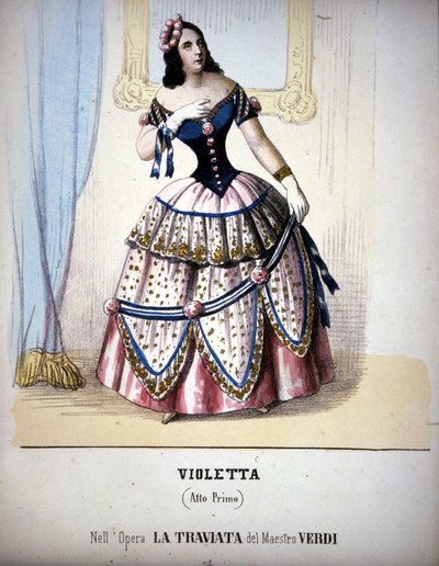 Illustration of the character of Violetta Valéry in Giuseppe Verdi