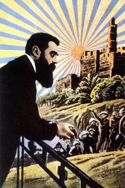 Illustration representing Theodor Herzl (1860 - 1904), Jewish writer of Hungarian origin by Unknown artist