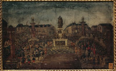 Inauguration of the statue of Louis XIV, Place des Victoires, present-day 1st and 2nd arrondissements, March 28 by Unknown artist