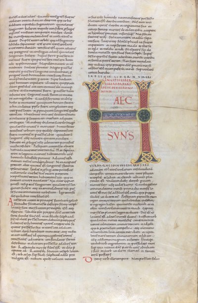 Incipit of the Book of Deuteronomy, Capital Letter with the Inscription Haec Sun, 11th Century by Unknown artist