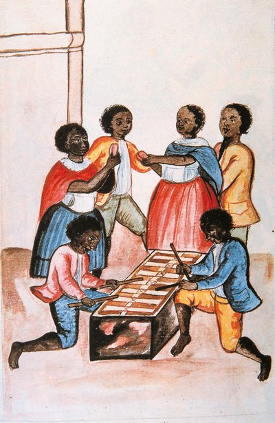Indians Playing Marimba and Dancing, from the Book 