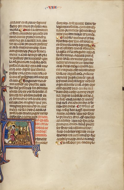 Initial A: Two Men Hunting Stag by Unknown artist