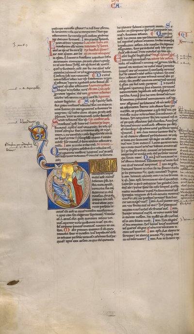 Initial D: A Bishop Enthroned Speaking to a Man by Unknown artist
