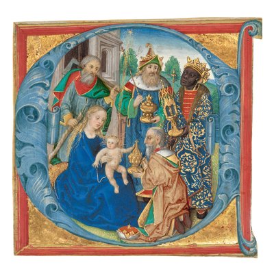 Initial E: The Adoration of the Magi by Unknown artist