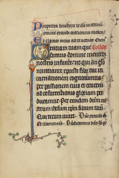 Initial G: The Newly Resurrected Gazing at the Dove of the Holy Spirit by Unknown artist