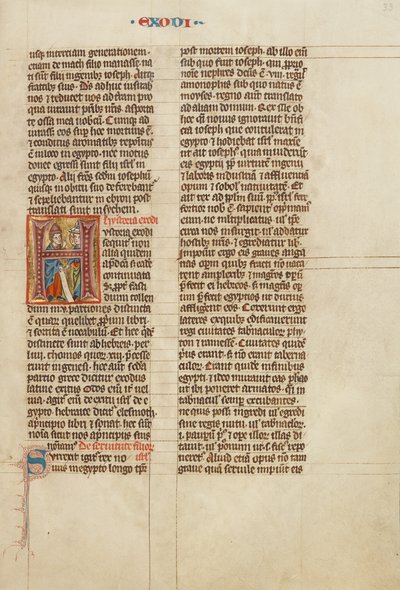 Initial H: Moses Speaking to the Israelites by Unknown artist