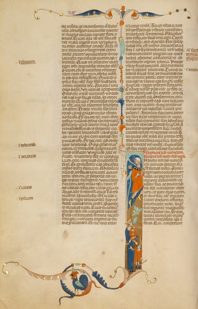 Initial I: Elimelech and his Wife Naomi Moving to the Land of Moab by Unknown artist
