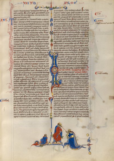 Initial L: Esther before King Ahausuerus by Unknown artist