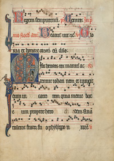 Initial M: The Beheading of Saint John the Baptist by Unknown artist