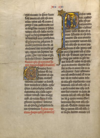 Initial P: Saint Paul Giving a Book to a Messenger by Unknown artist