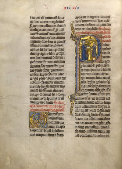 Initial P: Saint Paul Giving a Book to a Messenger by Unknown artist