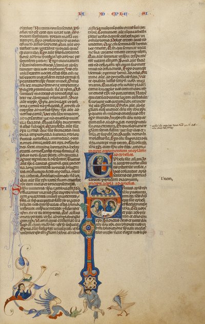 Initial P: Saint Paul Giving a Letter to a Messenger by Unknown artist