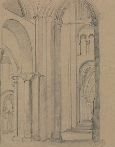Interior of Winchester Cathedral by Unknown artist