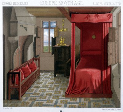 Interior of a house in the 15th and 16th century. In 