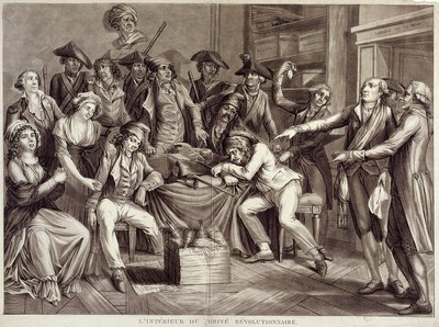 Interior of the Revolutionary Committee. Engraving of the 18th century. Paris, Musee Carnavalet by Unknown artist