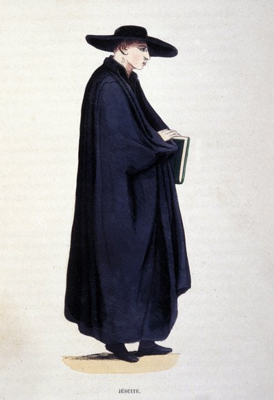 Jesuite. Engraving from an album on religious orders, Paris by Unknown artist