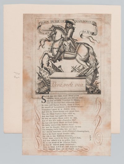 John Duke of Marlborough Prince of the H. Empire by Unknown artist