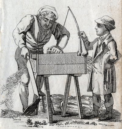 Joiner and apprentice by Unknown artist