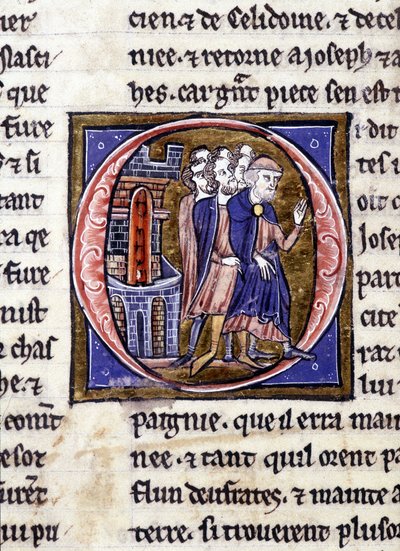 Joseph of Arimathia and his sequel. Manuscript: Conquest of the Holy Grail, written 717 years after the passion of our lord. Bibliotheque municipale de Rennes, ms. 255 (Collection of novels of the Round Table); Paris by Unknown artist
