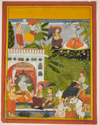 Kama Shoots a Love Arrow at Shiva, from a copy of the Song of Gauri by Unknown artist