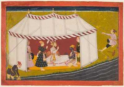 King Bikramaditya Summons Madhava, from a Madhavanala Kamakandala by Unknown artist