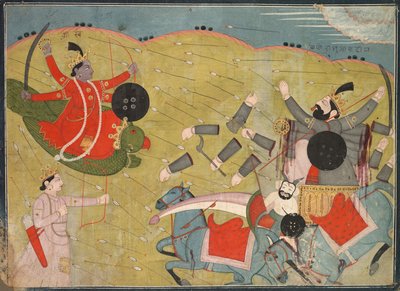 Krishna Vanquishing Vanasura: Scene from the Aniruddha Usha Section of Krishna Lila by Unknown artist