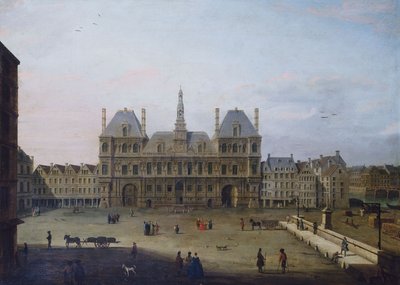 Hôtel de Ville and Place de Grève, circa 1720, present-day 4th arrondissement, between 1715 and 1725 by Unknown artist