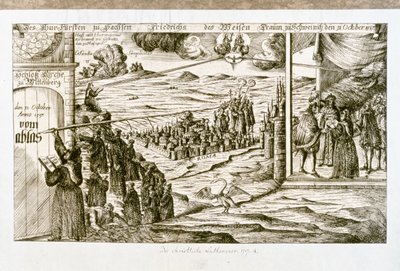 Allegorical printing of the dream of Frederick the Wise, prince of Saxony (engraving) by Unknown artist