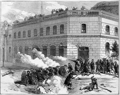 The Paris Commune in 1871. Defense of the Elysee Palace by the Federates by Unknown artist
