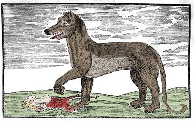 La bete du Gevaudan Engraving from 