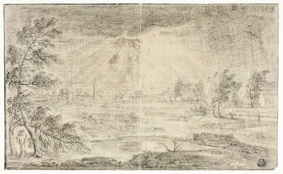 Landscape with Village by Unknown artist