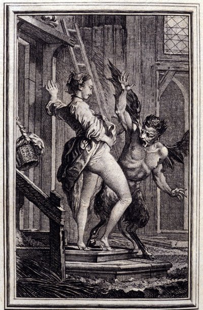 Le Diable de Papefiguiere- in Tales et nouvelles en vers by Jean La Fontaine. 1762 by Charles Eisen