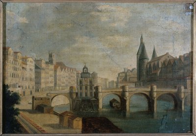 The Grand Arm of the Pont-Neuf and the Samaritaine pump, circa 1800, present-day 1st arrondissement, between 1795 and 1805 by Unknown artist