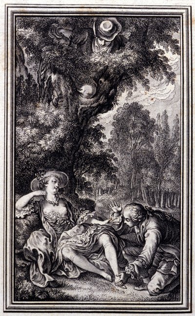 The Villager Who Lost His Calf - in “Tales et nouvelles en vers” by Jean La Fontaine. 1762. by Unknown artist
