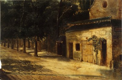 The corner of Rue du Faubourg-Saint-Honoré, present-day 8th arrondissement (between 1820 and 1840) by Unknown artist