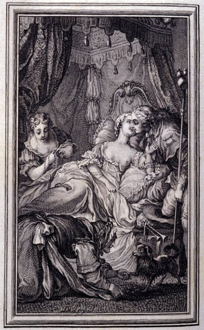 The Little Dog Who Shakes Money and Stones - in “Tales et nouvelles en vers” by Jean La Fontaine. 1762. by Unknown artist