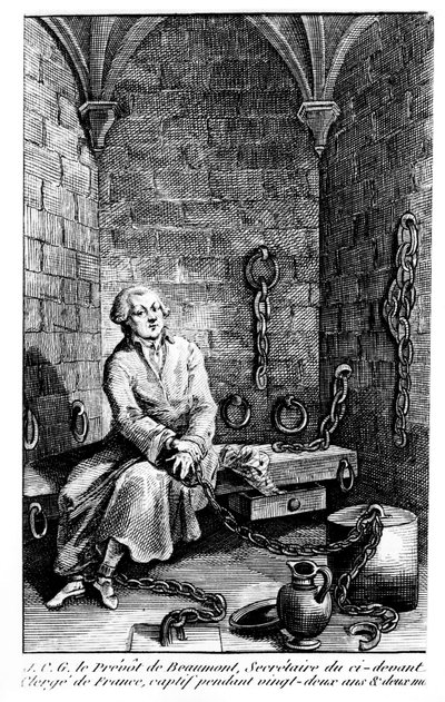 Le Provost de Beaumont, Secretary of the Clergy of France, Captive for 22 Years at the Bastille (anonymous engraving) by Unknown artist