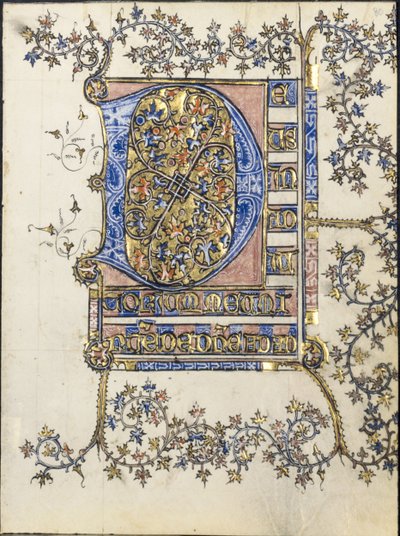 Leaf from a Book of Hours: Initial D by Unknown artist