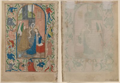 Leaf from a Book of Hours: The Annunciation by Unknown artist