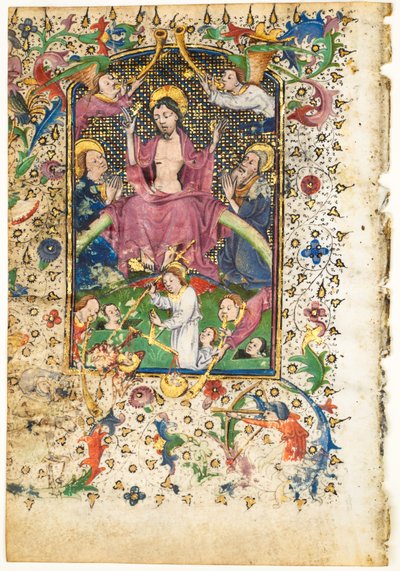 Leaf from a Book of Hours: The Last Judgment by Unknown artist